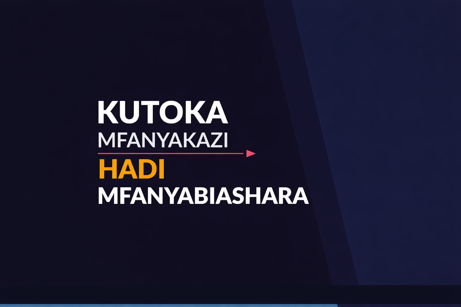 Kutoka Mfanyakazi hadi Mfanyabiashara